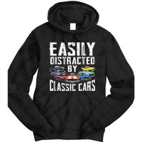 Easily Distracted By Classic Cars Tie Dye Hoodie