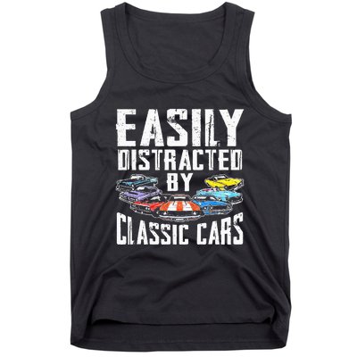 Easily Distracted By Classic Cars Tank Top