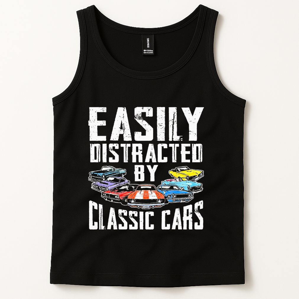 Easily Distracted By Classic Cars Tank Top