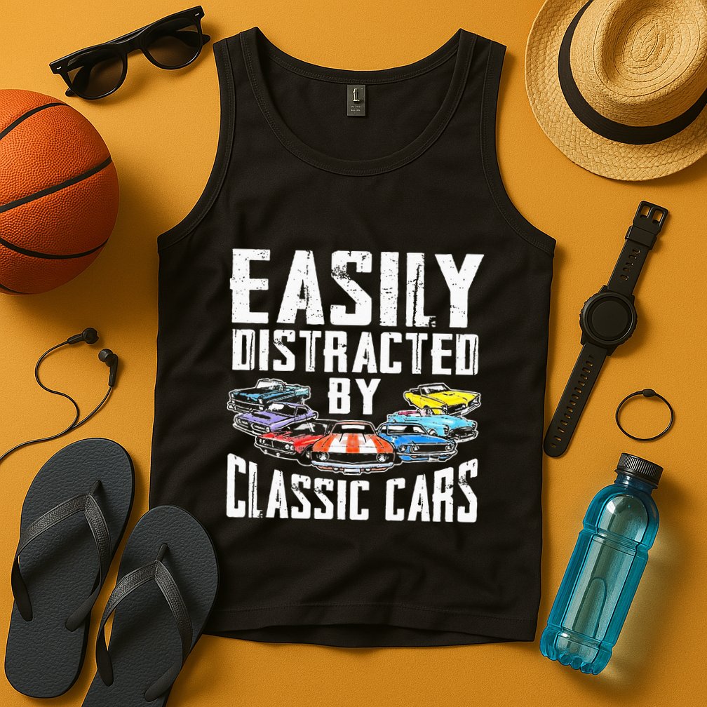 Easily Distracted By Classic Cars Tank Top