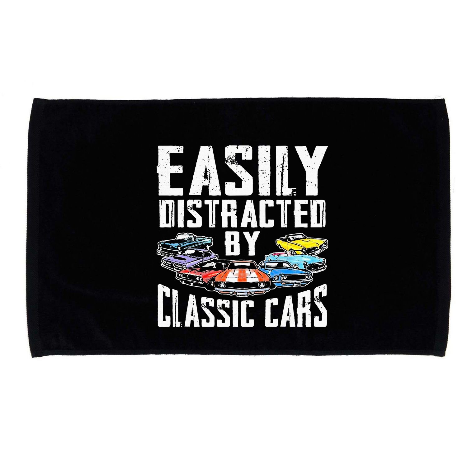 Easily Distracted By Classic Cars Microfiber Hand Towel