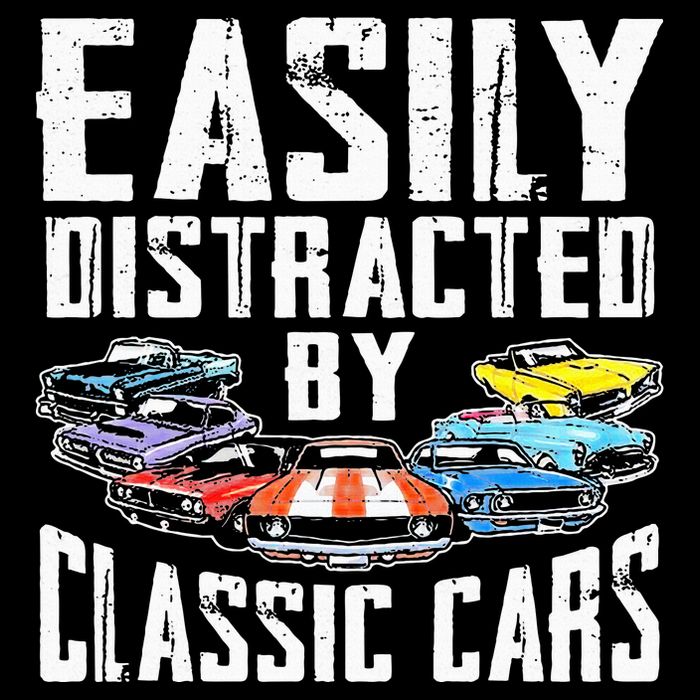 Easily Distracted By Classic Cars Short Acrylic Beanie