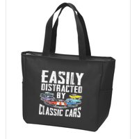 Easily Distracted By Classic Cars Zip Tote Bag