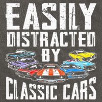 Easily Distracted By Classic Cars Cotton Canvas Backpack