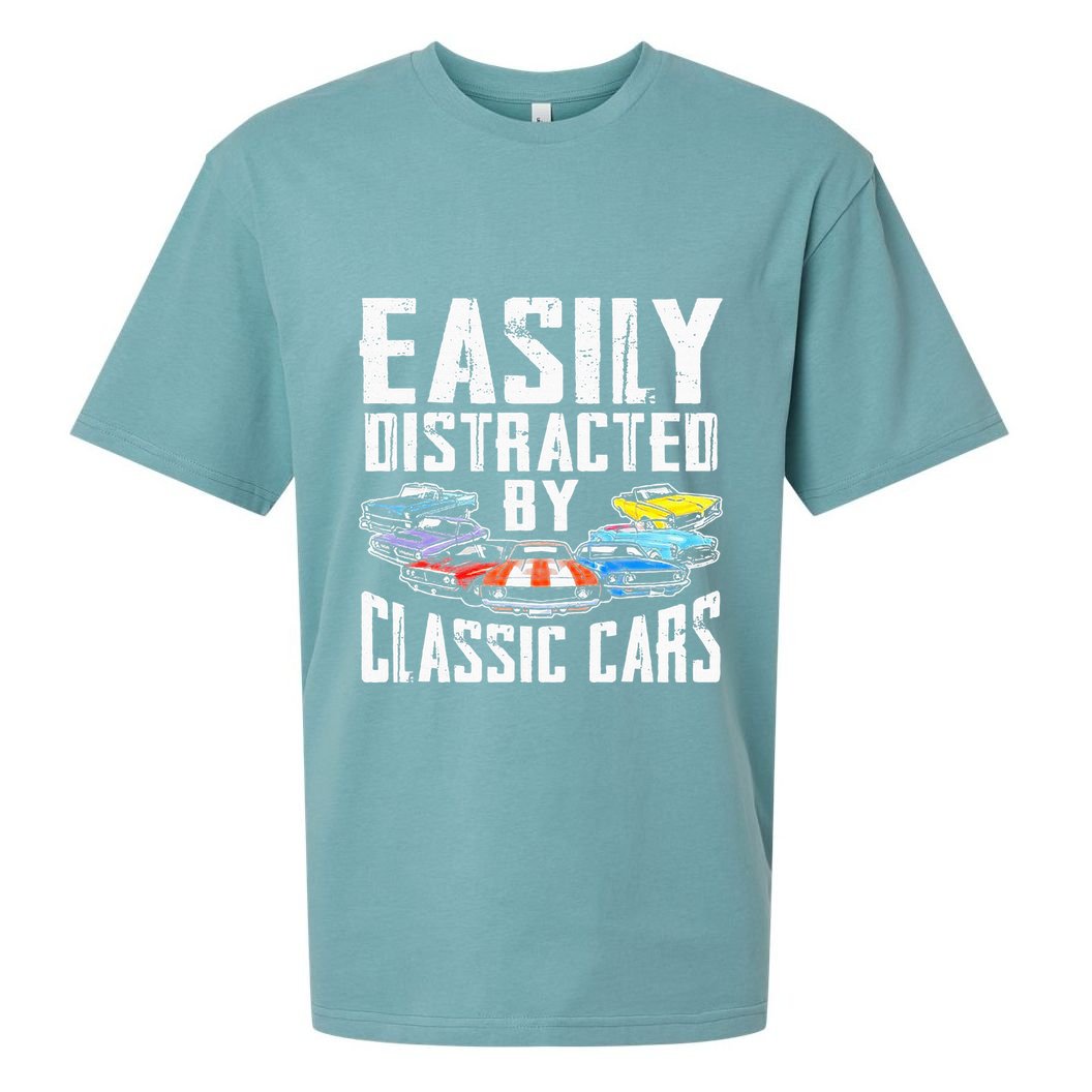 Easily Distracted By Classic Cars Sueded Cloud Jersey T-Shirt