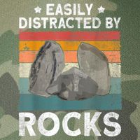 Easily Distracted By Rocks Collector Mineral Retro Geologist Legacy Tie Dye Trucker Hat