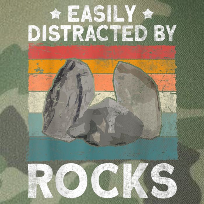 Easily Distracted By Rocks Collector Mineral Retro Geologist Legacy Tie Dye Trucker Hat