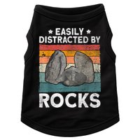 Easily Distracted By Rocks Collector Mineral Retro Geologist Doggie Tank