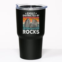 Easily Distracted By Rocks Collector Mineral Retro Geologist Tumbler