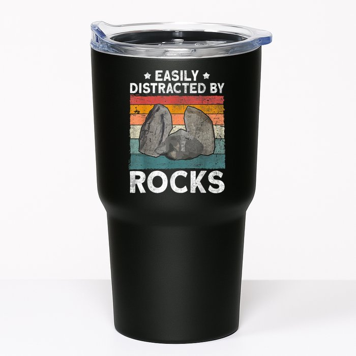 Easily Distracted By Rocks Collector Mineral Retro Geologist Tumbler