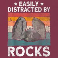 Easily Distracted By Rocks Collector Mineral Retro Geologist 16oz Travel Tumbler