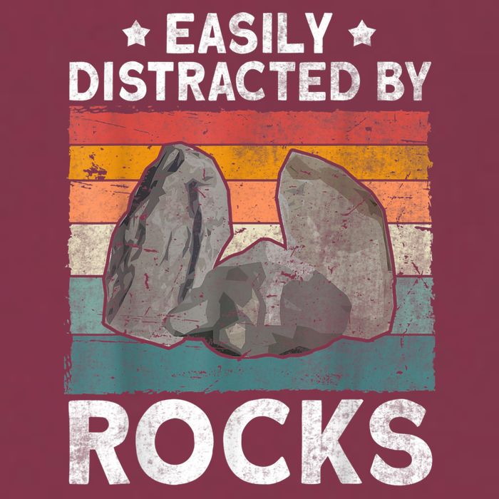 Easily Distracted By Rocks Collector Mineral Retro Geologist 16oz Travel Tumbler