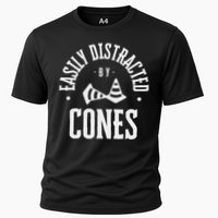 Easily Distracted By Cones – Funny Autox Autocross Racing Performance Shirt
