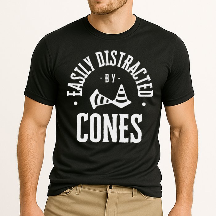 Easily Distracted By Cones – Funny Autox Autocross Racing Performance Shirt