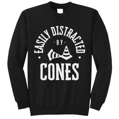 Easily Distracted By Cones – Funny Autox Autocross Racing Tall Sweatshirt