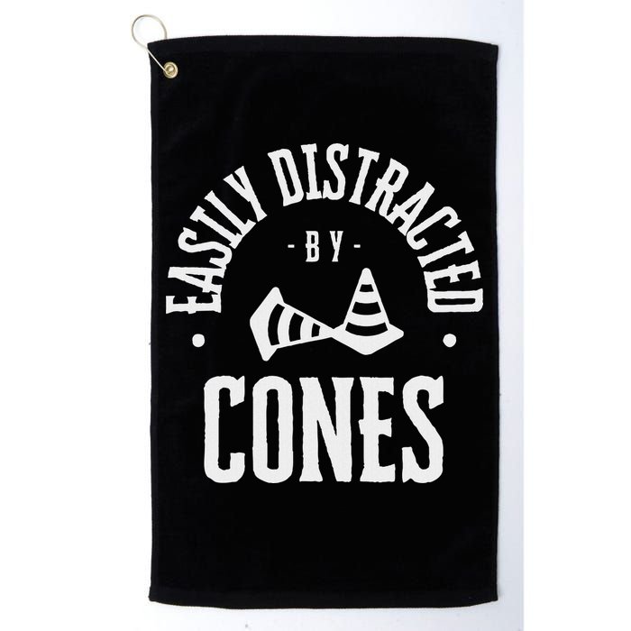 Easily Distracted By Cones – Funny Autox Autocross Racing Golf Towel