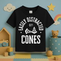 Easily Distracted By Cones – Funny Autox Autocross Racing Toddler T-Shirt