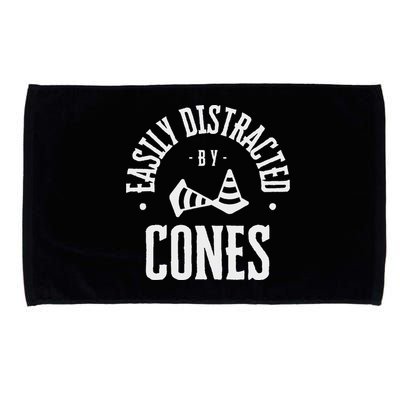 Easily Distracted By Cones – Funny Autox Autocross Racing Microfiber Hand Towel