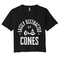 Easily Distracted By Cones – Funny Autox Autocross Racing Crop Top
