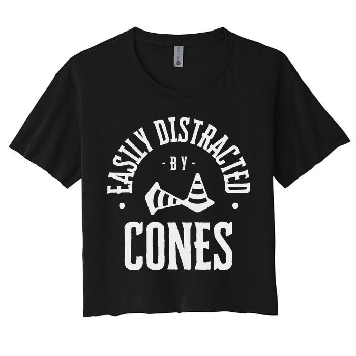 Easily Distracted By Cones – Funny Autox Autocross Racing Crop Top