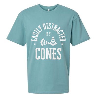 Easily Distracted By Cones – Funny Autox Autocross Racing Sueded Cloud Jersey T-Shirt