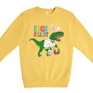 Easter Dinosaur Bunny T Rex Eggs Cellent Premium Crewneck Sweatshirt