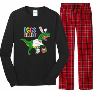 Easter Dinosaur Bunny T Rex Eggs Cellent Long Sleeve Pajama Set