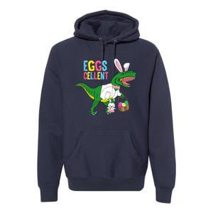 Easter Dinosaur Bunny T Rex Eggs Cellent Premium Hoodie