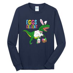 Easter Dinosaur Bunny T Rex Eggs Cellent Tall Long Sleeve T-Shirt