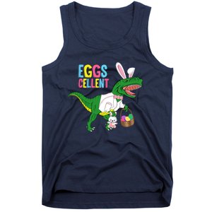 Easter Dinosaur Bunny T Rex Eggs Cellent Tank Top