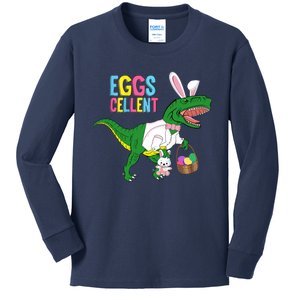 Easter Dinosaur Bunny T Rex Eggs Cellent Kids Long Sleeve Shirt