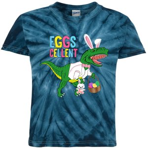 Easter Dinosaur Bunny T Rex Eggs Cellent Kids Tie-Dye T-Shirt