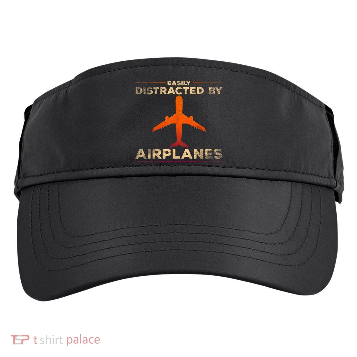 Easily Distracted By Airplanes Airplane Lover Aviation Adult Drive Performance Visor