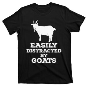 EASILY DISTRACTED BY GOATS FUNNY FATHER'S DAY GIFT T-Shirt