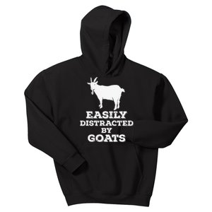 EASILY DISTRACTED BY GOATS FUNNY FATHER'S DAY GIFT Kids Hoodie