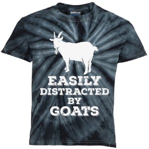 EASILY DISTRACTED BY GOATS FUNNY FATHER'S DAY GIFT Kids Tie-Dye T-Shirt