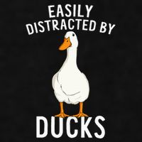 Easily Distracted By Ducks Funny Duck Lover Ladies PosiCharge Tri-Blend Wicking Tank