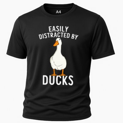 Easily Distracted By Ducks Funny Duck Lover Performance Shirt