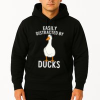 Easily Distracted By Ducks Funny Duck Lover Hoodie
