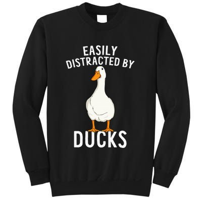 Easily Distracted By Ducks Funny Duck Lover Sweatshirt