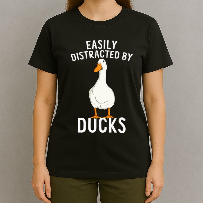 Easily Distracted By Ducks Funny Duck Lover T-Shirt