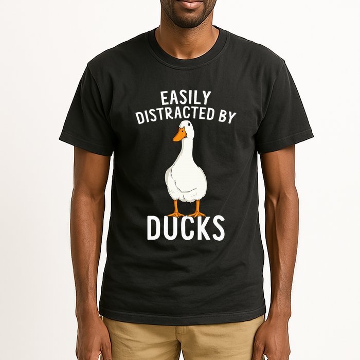 Easily Distracted By Ducks Funny Duck Lover Tall T-Shirt