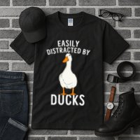 Easily Distracted By Ducks Funny Duck Lover Tall T-Shirt