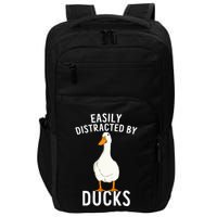 Easily Distracted By Ducks Funny Duck Lover Impact Tech Backpack