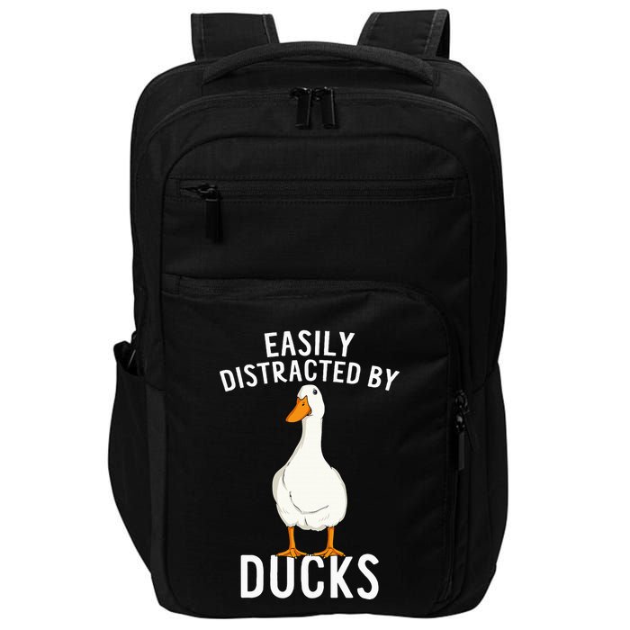 Easily Distracted By Ducks Funny Duck Lover Impact Tech Backpack
