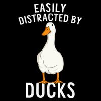 Easily Distracted By Ducks Funny Duck Lover 7-Panel Snapback Hat