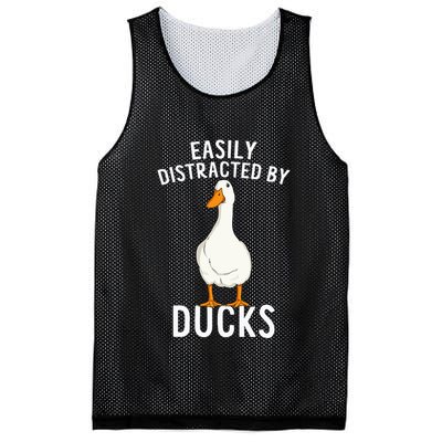 Easily Distracted By Ducks Funny Duck Lover Mesh Reversible Basketball Jersey Tank