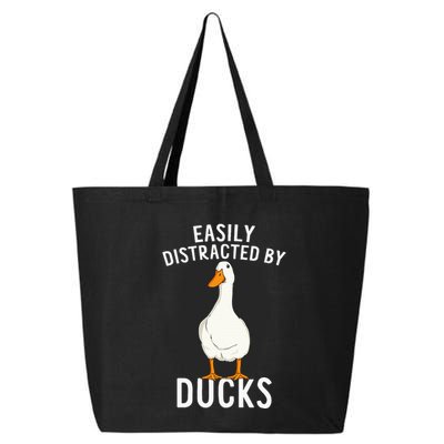Easily Distracted By Ducks Funny Duck Lover 25L Jumbo Tote