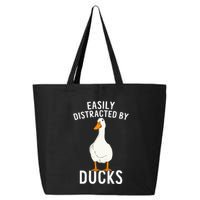 Easily Distracted By Ducks Funny Duck Lover 25L Jumbo Tote