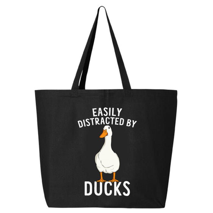 Easily Distracted By Ducks Funny Duck Lover 25L Jumbo Tote